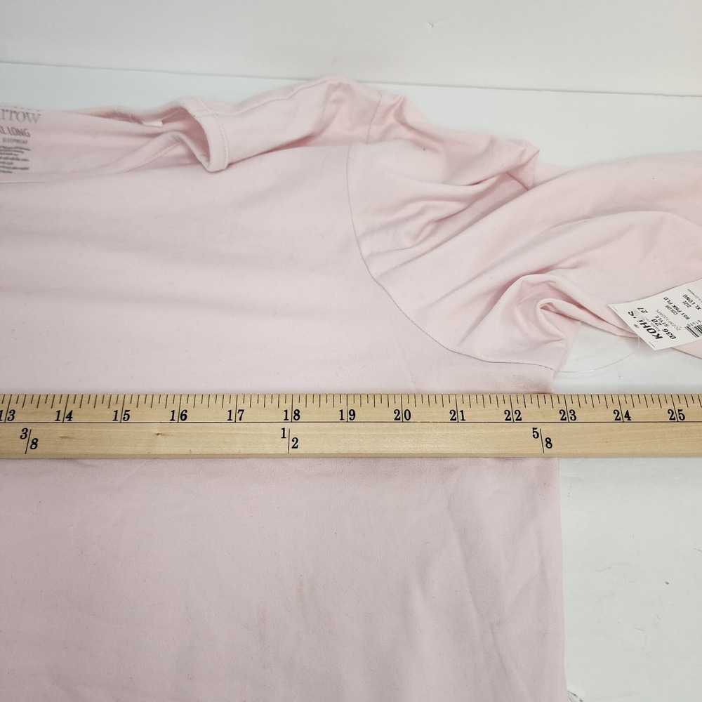 New Croft Barrow Womens Lounge Sleep Shirt Top Long Sleeve Pink Size XL Long - Picture 7 of 7